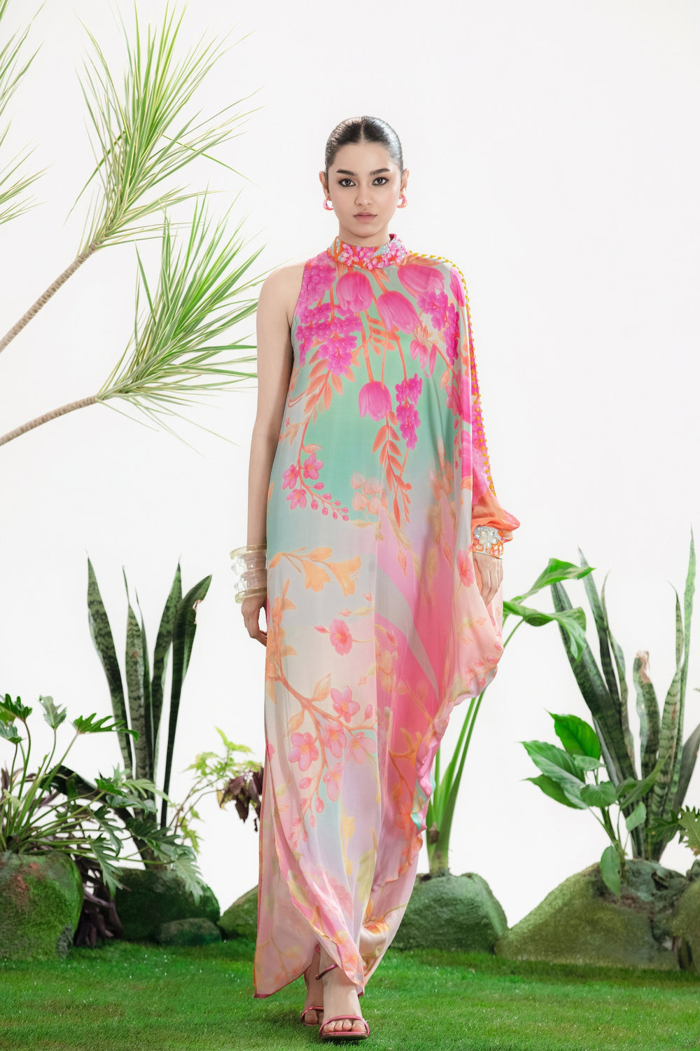 BABY BLOOM KAFTAN DRESS-Kaftan, Dress-Siddhartha Bansal