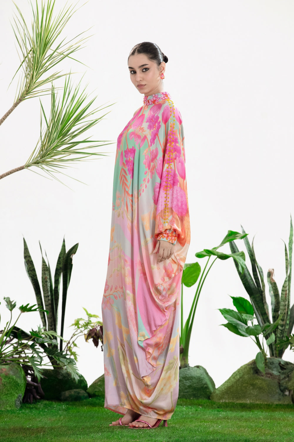 BABY BLOOM KAFTAN DRESS-Kaftan, Dress-Siddhartha Bansal