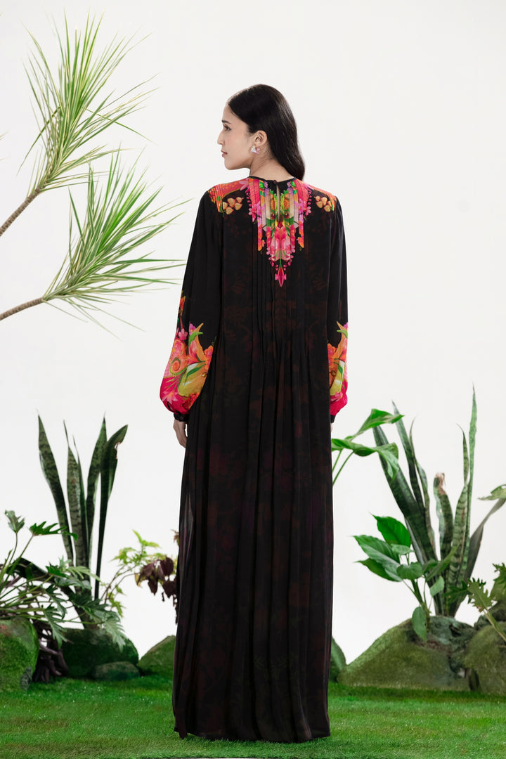 STARDUST PINTUCK KAFTAN DRESS-Kaftan, Dress-Siddhartha Bansal