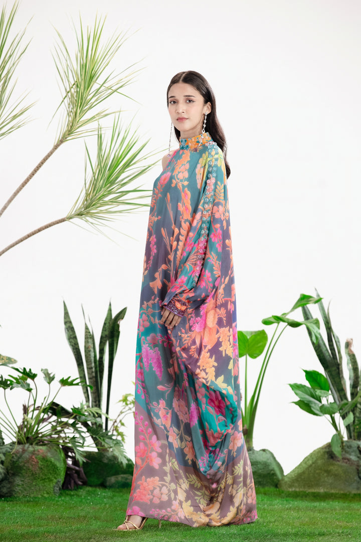 MIDNIGHT DANCE KAFTAN DRESS-Kaftan, Dress-Siddhartha Bansal