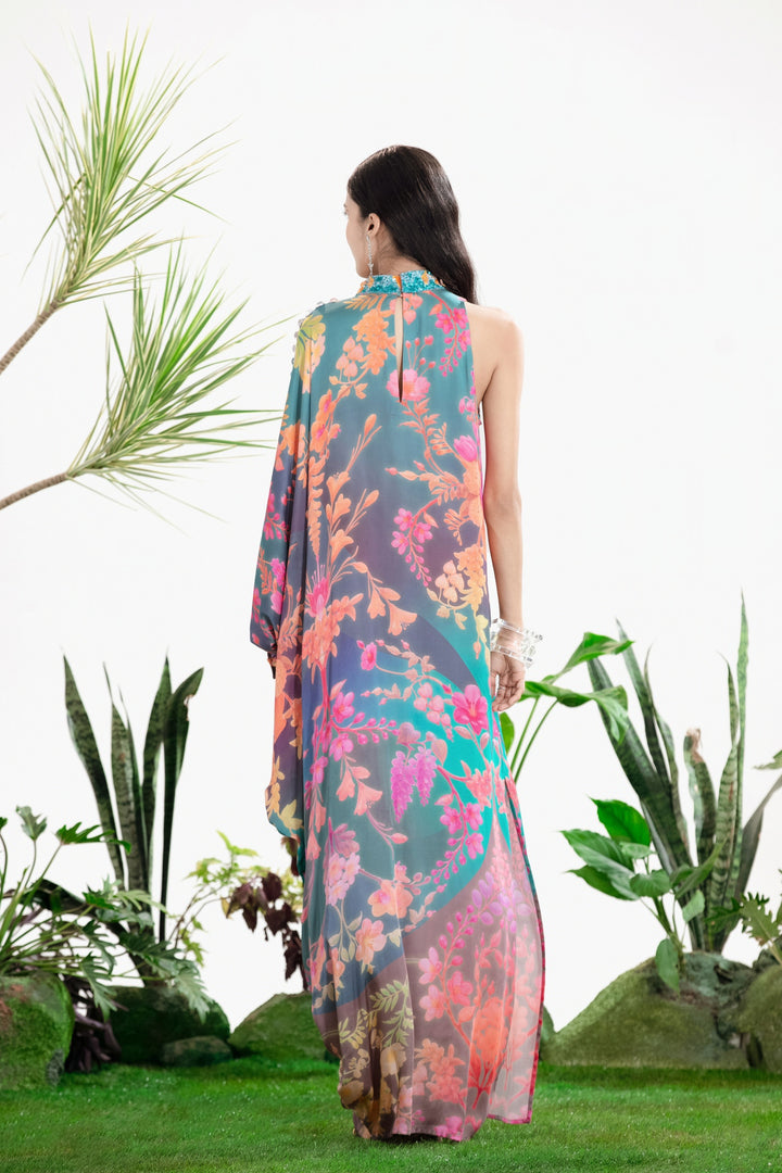 MIDNIGHT DANCE KAFTAN DRESS-Kaftan, Dress-Siddhartha Bansal