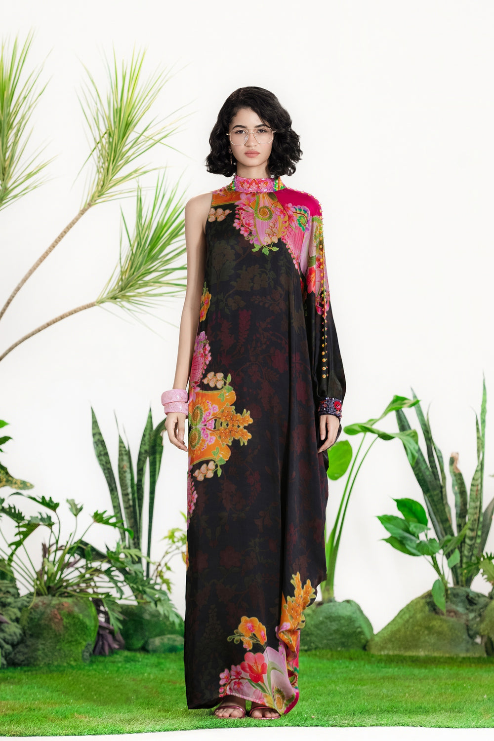 BLACK SWAN KAFTAN DRESS-Kaftan, Dress-Siddhartha Bansal