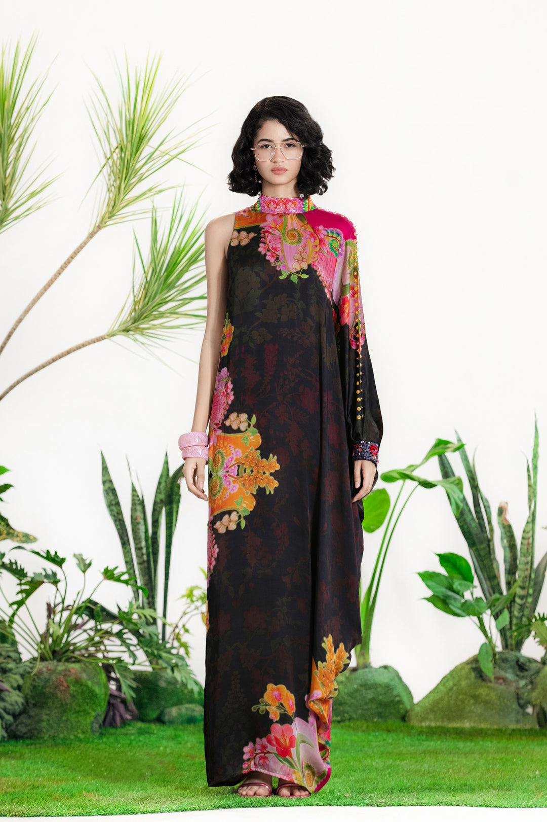 BLACK SWAN KAFTAN DRESS-Kaftan, Dress-Siddhartha Bansal