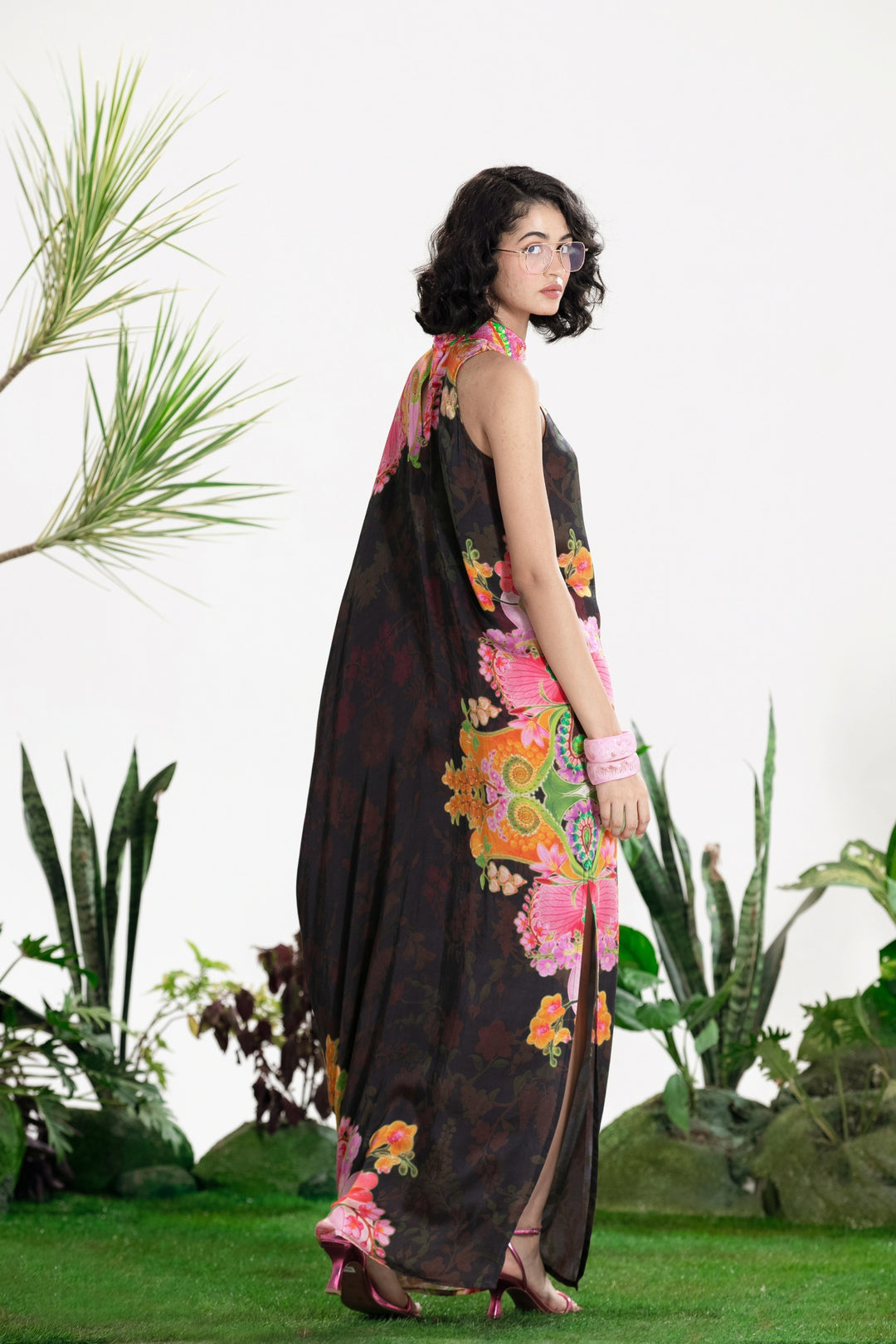 BLACK SWAN KAFTAN DRESS-Kaftan, Dress-Siddhartha Bansal