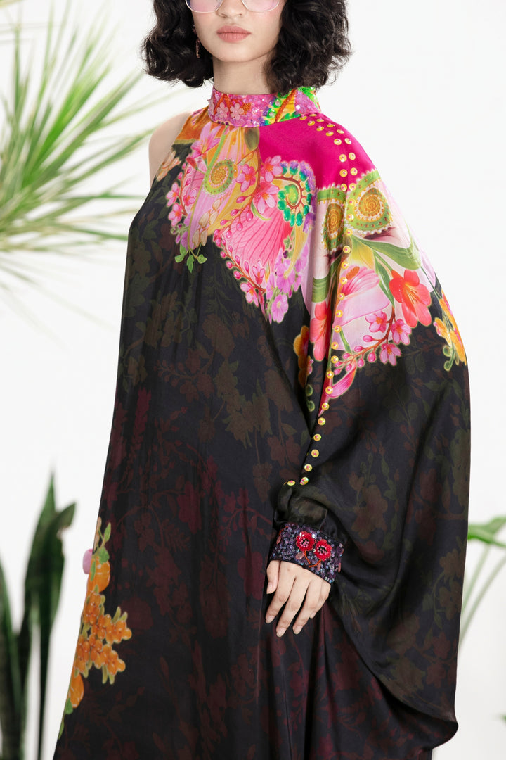 BLACK SWAN KAFTAN DRESS-Kaftan, Dress-Siddhartha Bansal