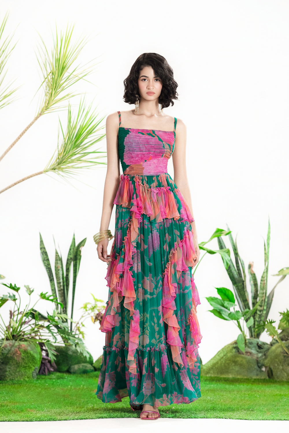 RAIN RUFFLE DRESS-Dress-Siddhartha Bansal
