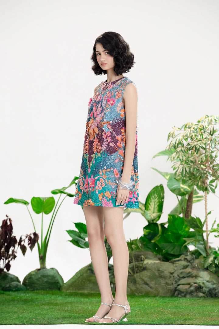 MIDNIGHT IN PARIS SHIFT DRESS-Dress-Siddhartha Bansal