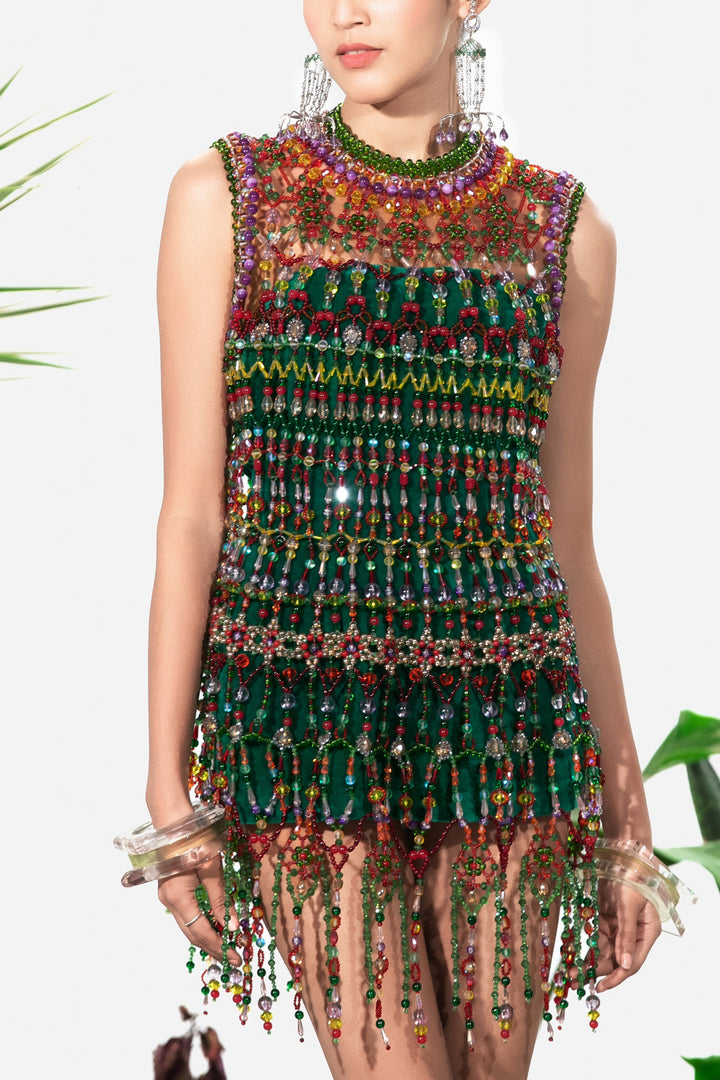 Thunderstruck Bead Dress-Dress-Siddhartha Bansal