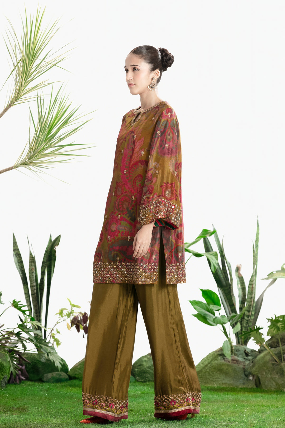 VASUDHA PRINTED KURTA SET-Kaftan-Siddhartha Bansal