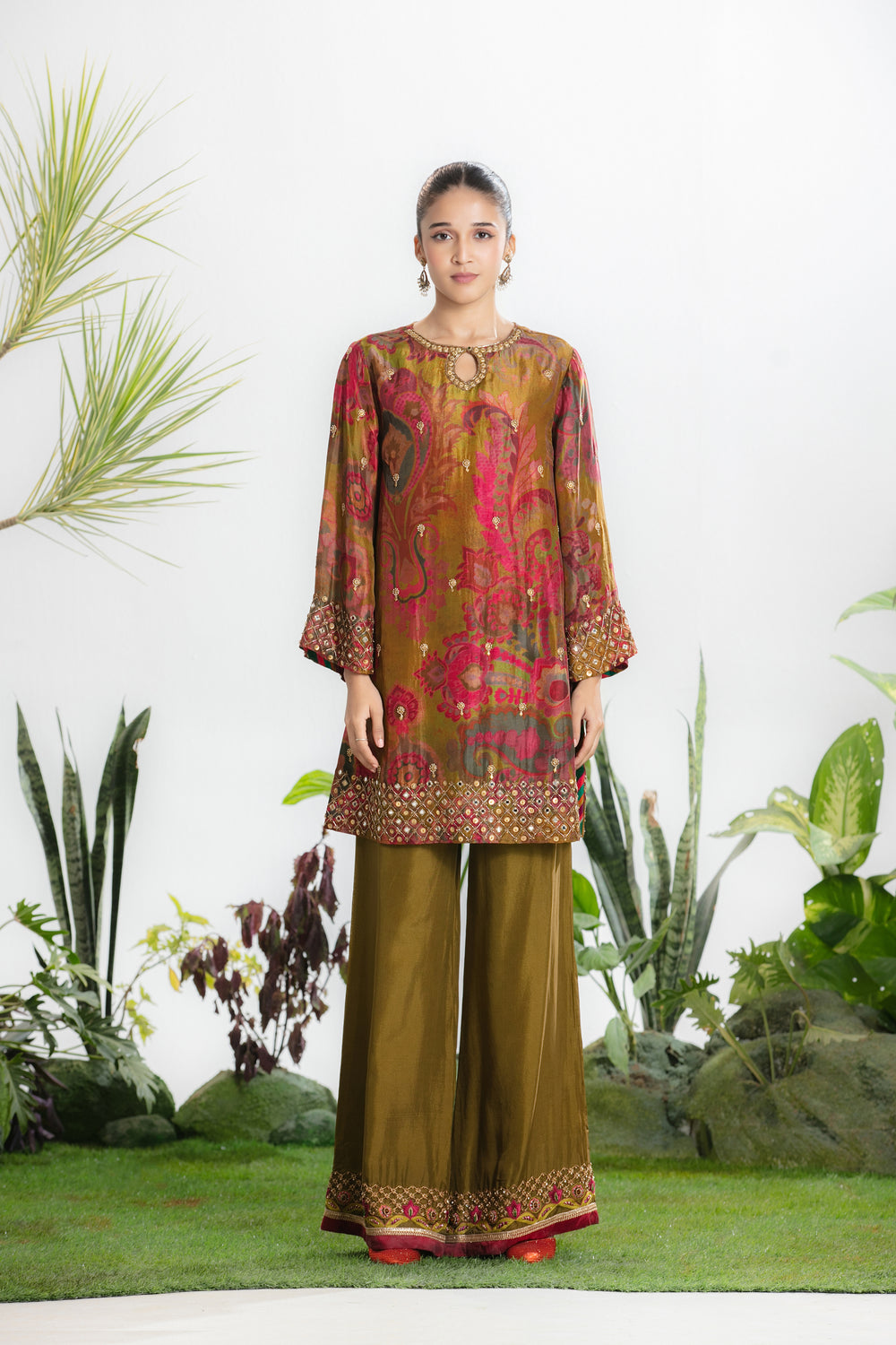VASUDHA PRINTED KURTA SET-Kaftan-Siddhartha Bansal