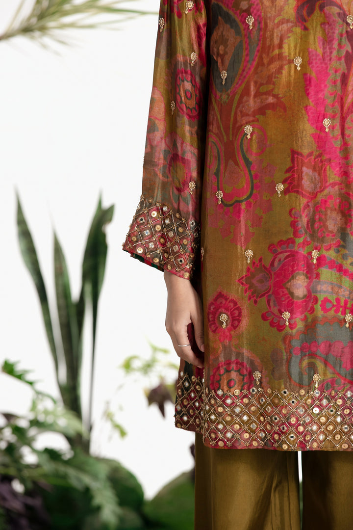 VASUDHA PRINTED KURTA SET-Kaftan-Siddhartha Bansal