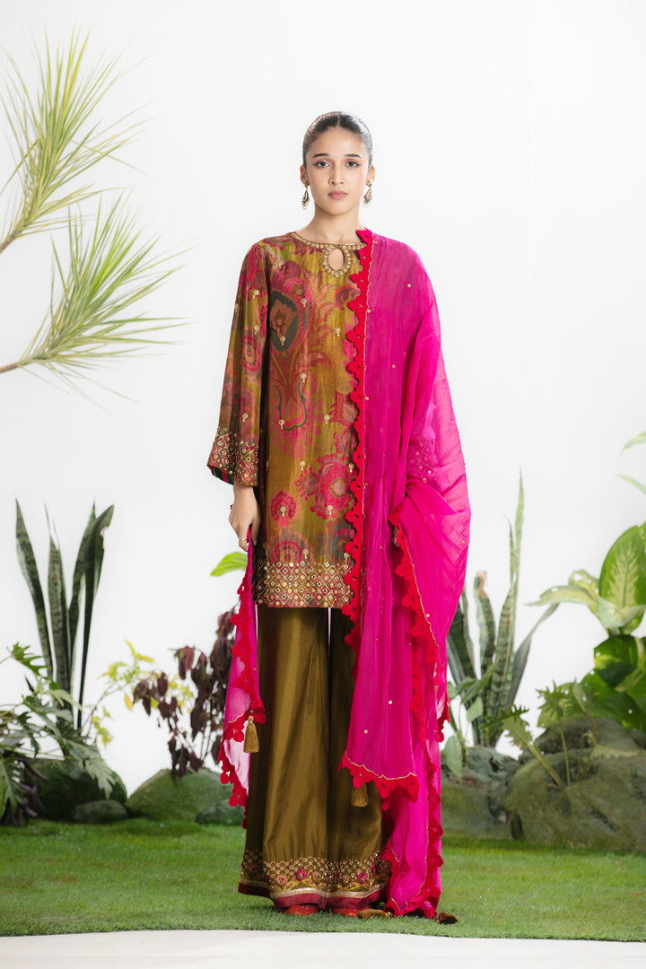 VASUDHA PRINTED KURTA SET-Kaftan-Siddhartha Bansal