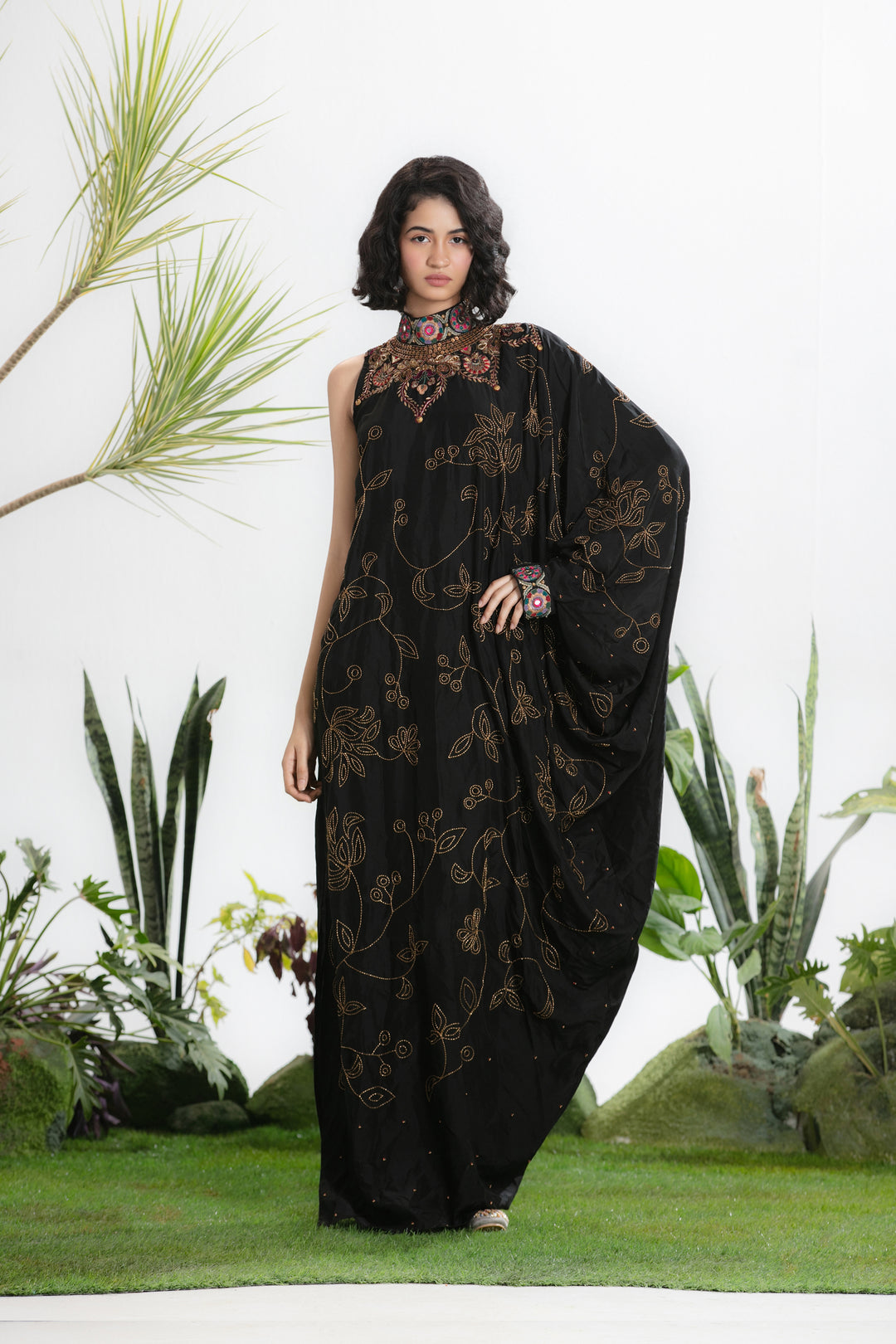 ZINAT SHOULDER DRESS-Kaftan-Siddhartha Bansal