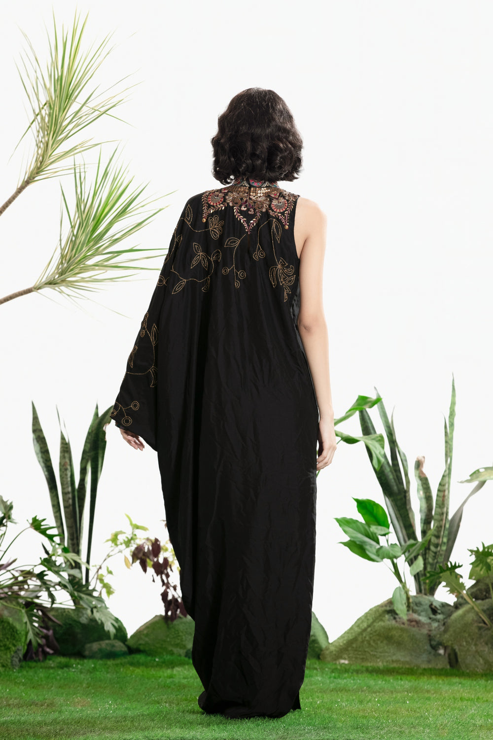 ZINAT SHOULDER DRESS-Kaftan-Siddhartha Bansal