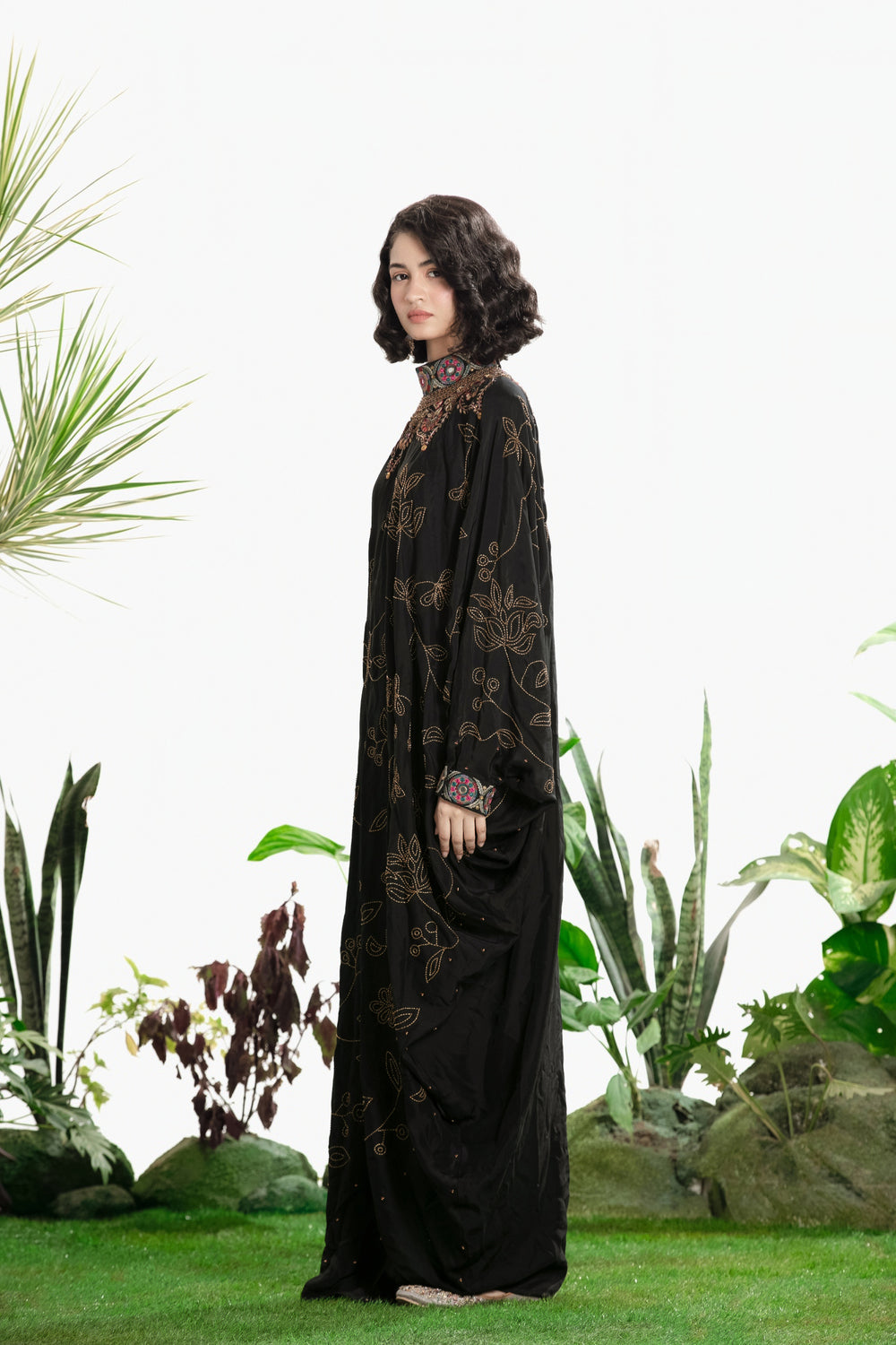ZINAT SHOULDER DRESS-Kaftan-Siddhartha Bansal