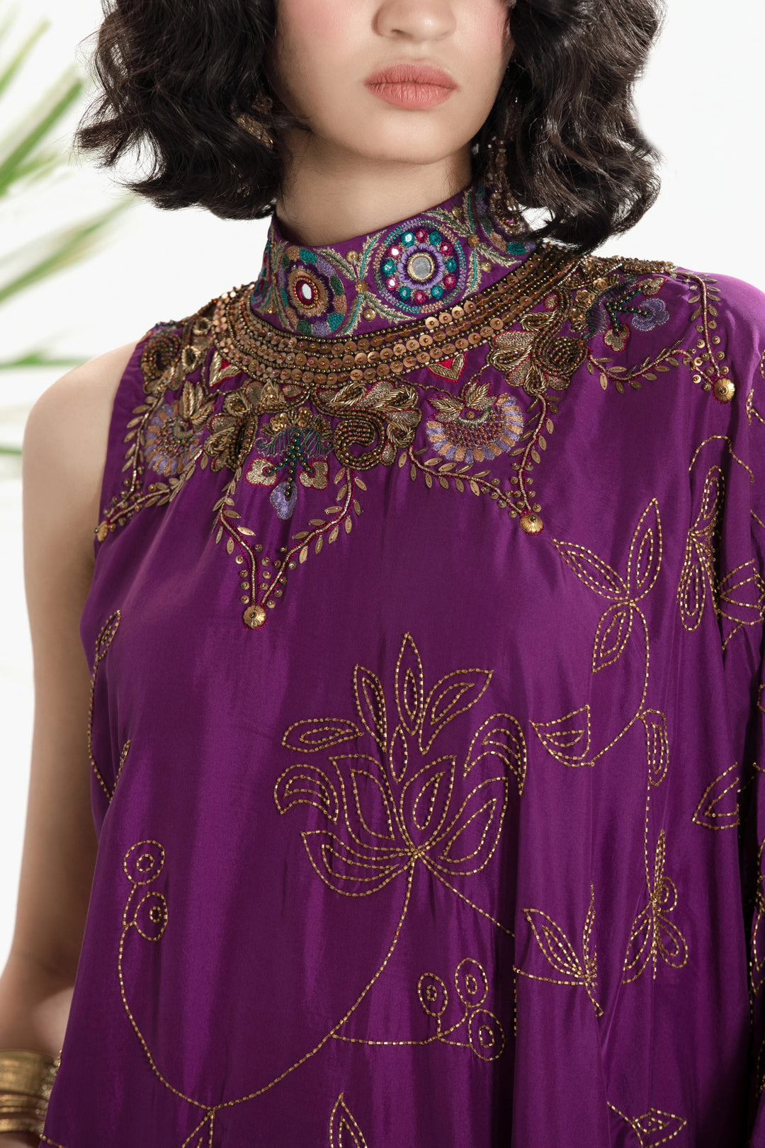 VANYAA ONESHOULDER DRESS-Kaftan-Siddhartha Bansal
