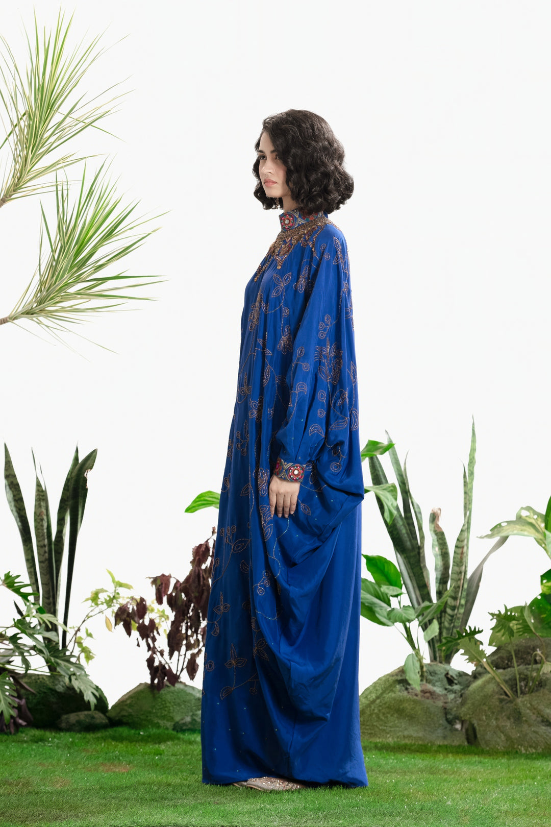 ANIKA ONESHOULDER DRESS-Kaftan-Siddhartha Bansal