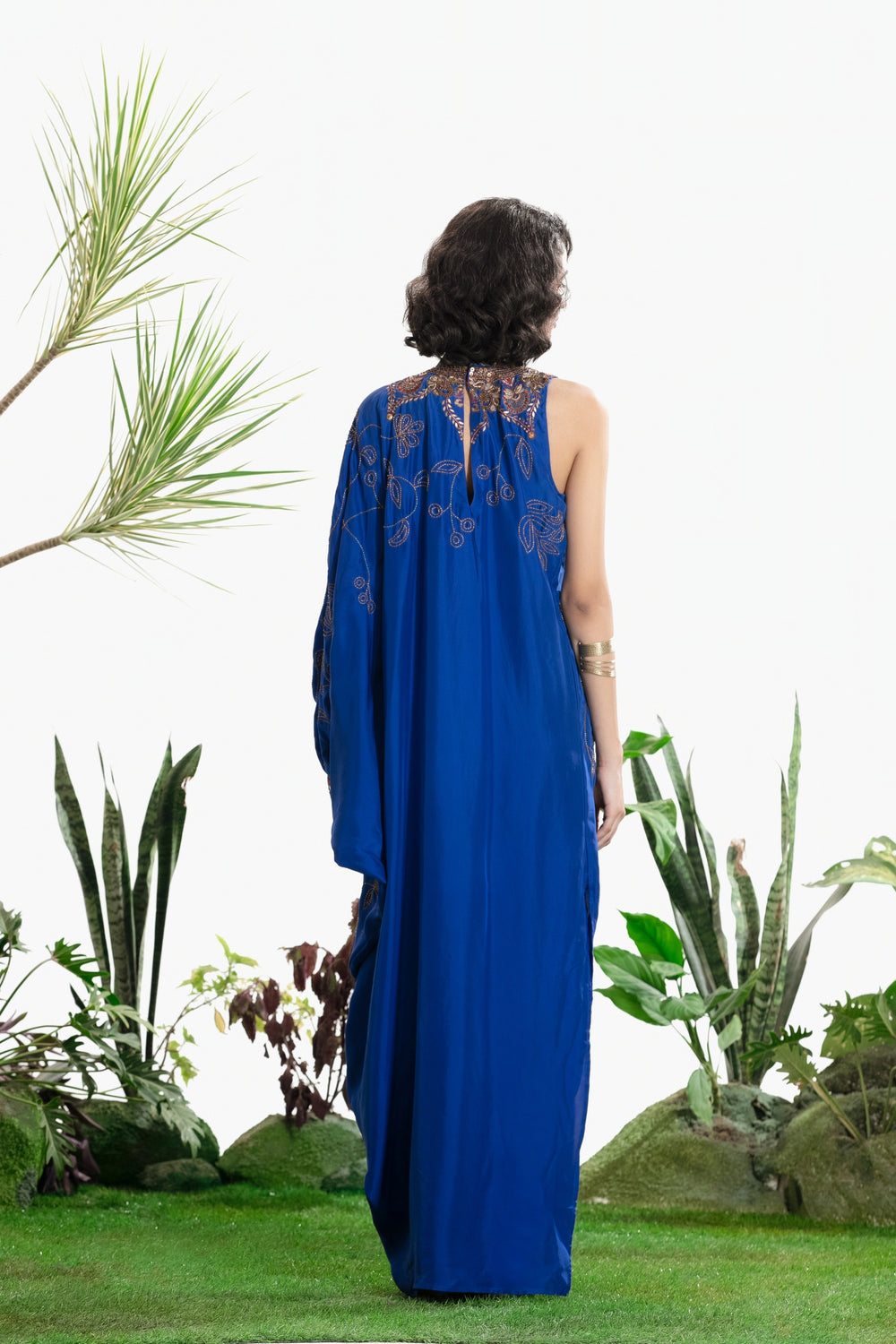 ANIKA ONESHOULDER DRESS-Kaftan-Siddhartha Bansal
