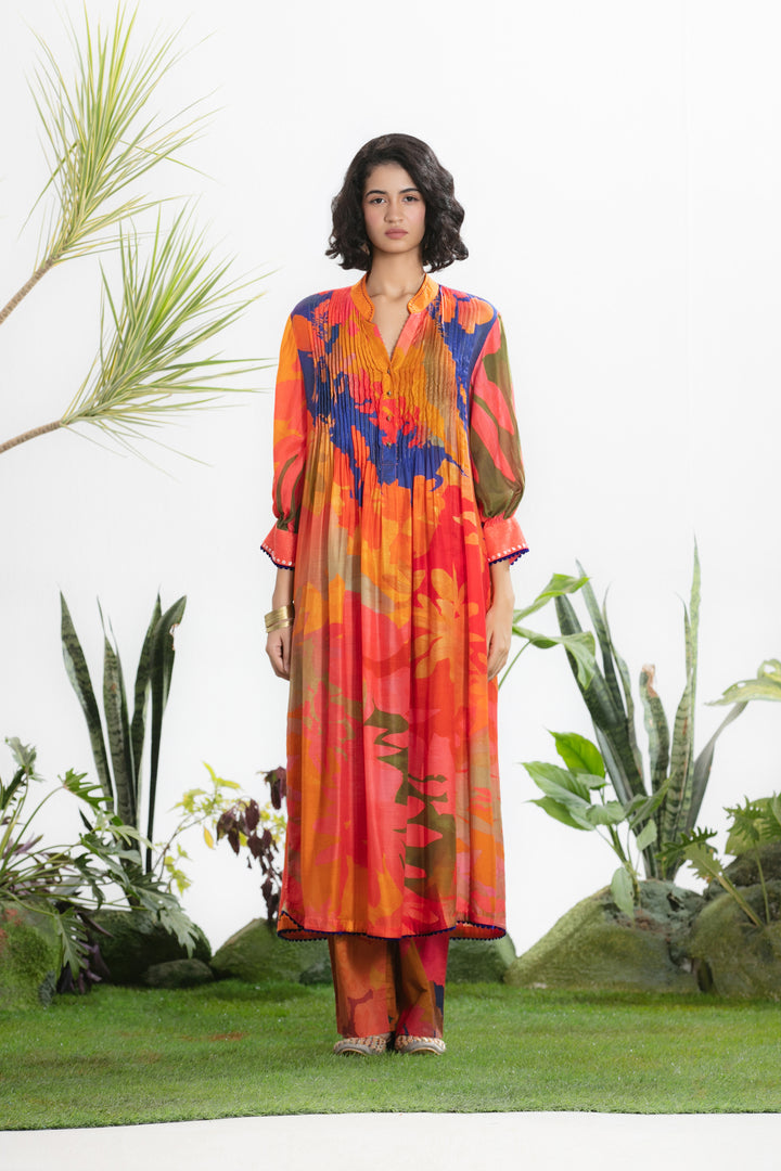 MULTI COLOR PRINTED KURTA SET-Kaftan-Siddhartha Bansal