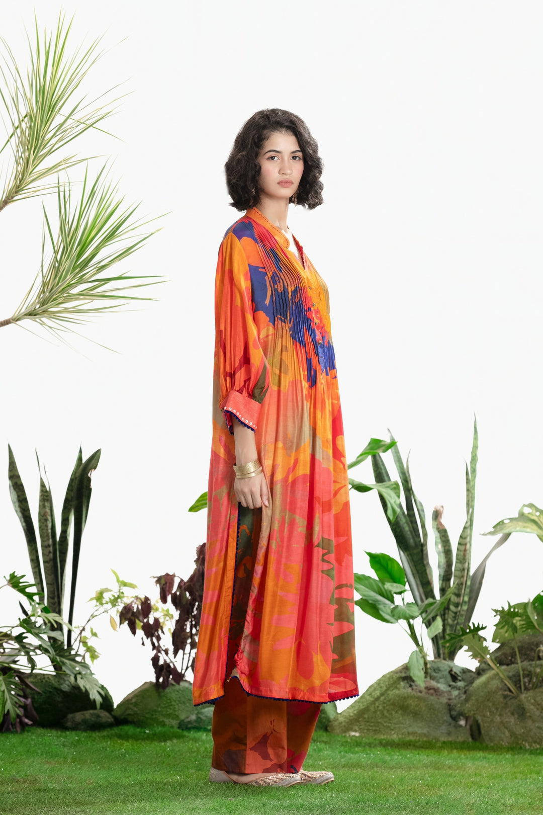 MULTI COLOR PRINTED KURTA SET-Kaftan-Siddhartha Bansal