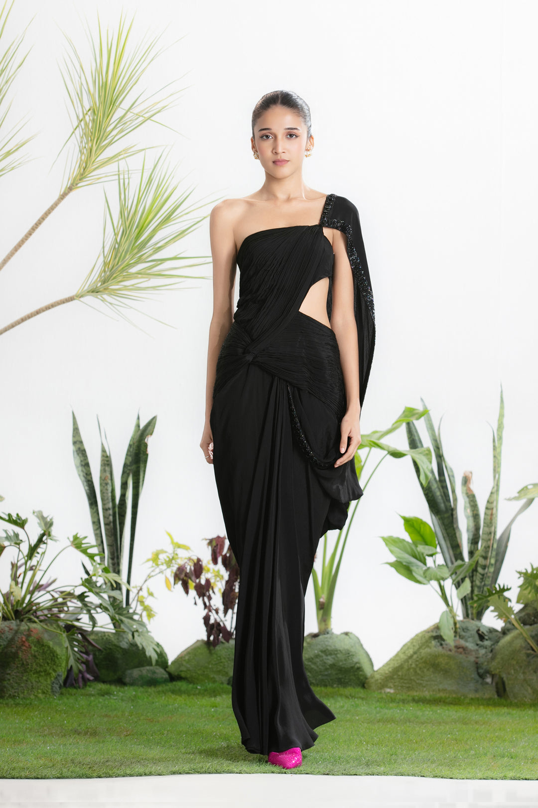 YAMINI DRAPE SAREE-Kaftan-Siddhartha Bansal