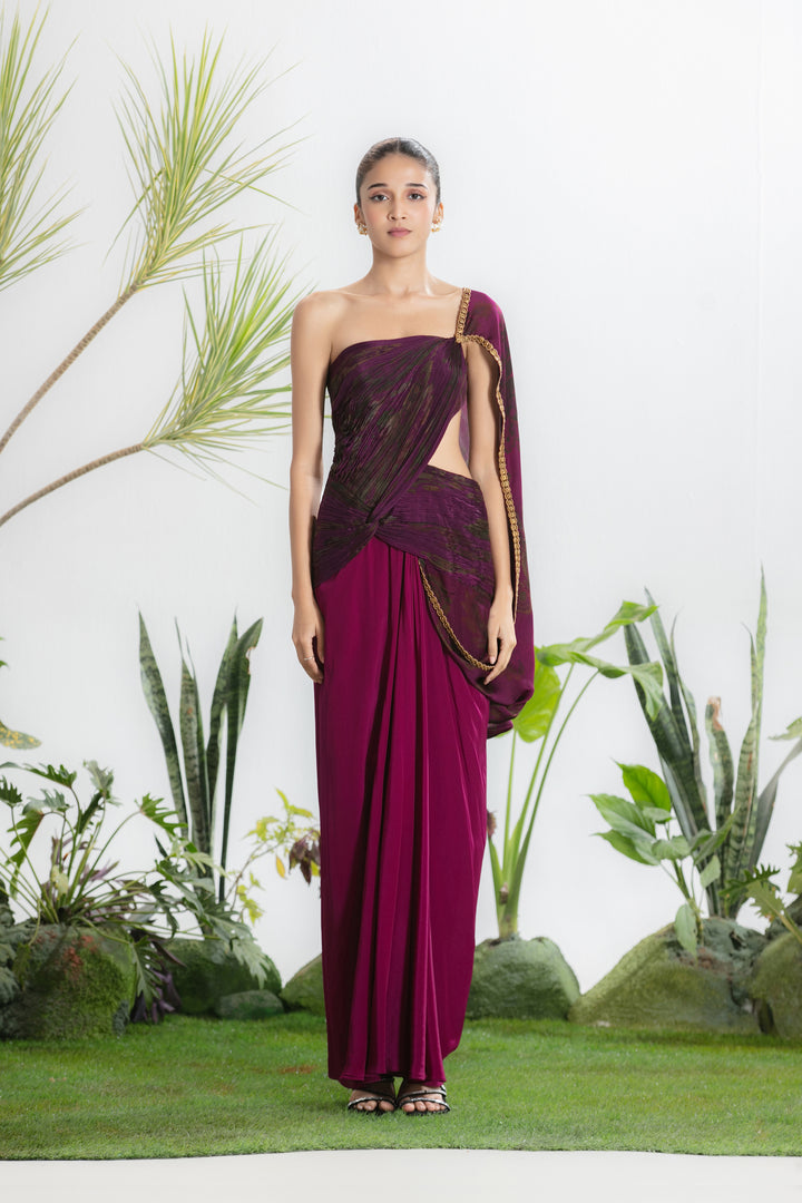 MEENAKSHI DRAPE SAREE-Kaftan-Siddhartha Bansal
