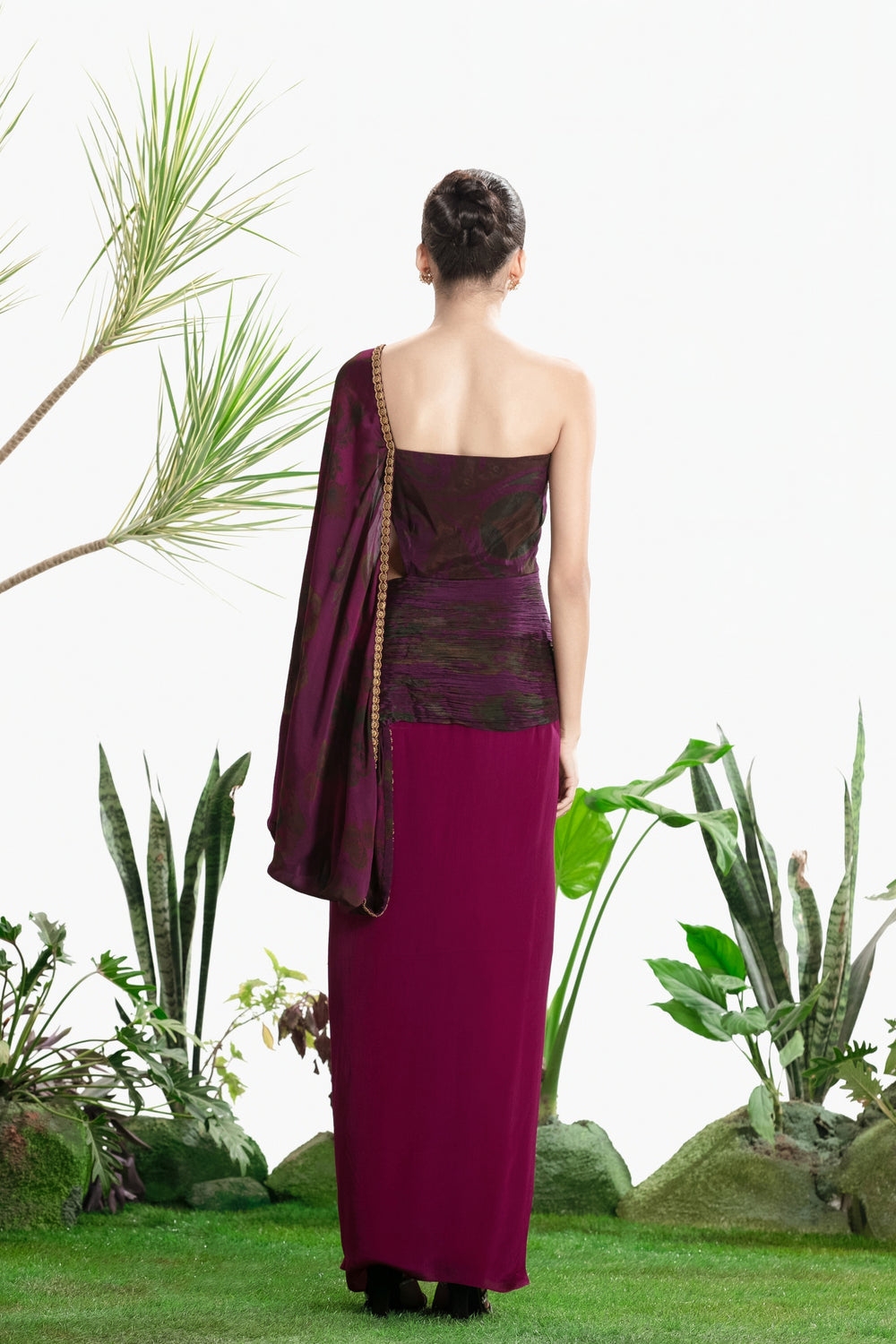 MEENAKSHI DRAPE SAREE-Kaftan-Siddhartha Bansal