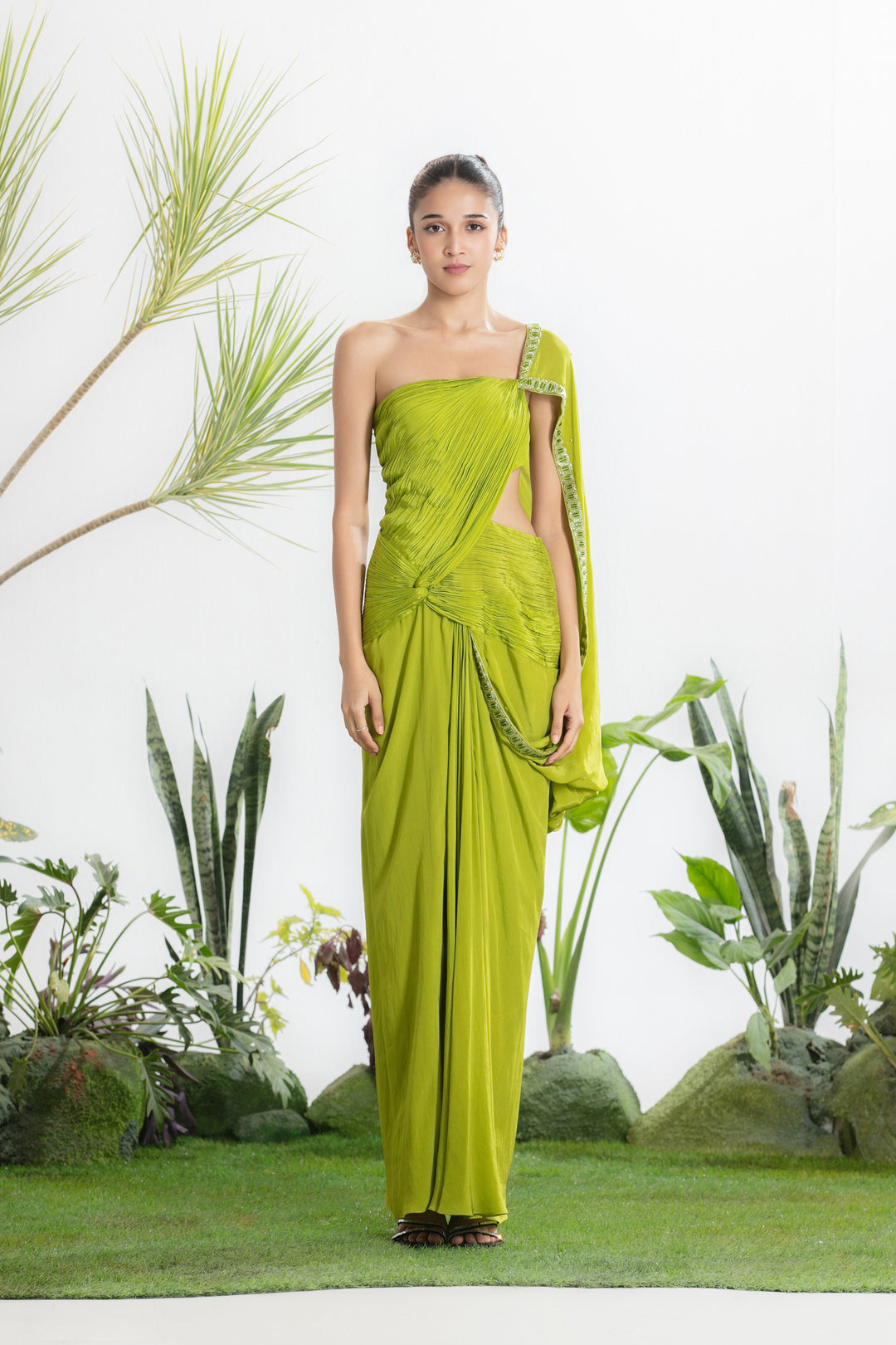 ANNAPURNA DRAPE SAREE-Kaftan-Siddhartha Bansal
