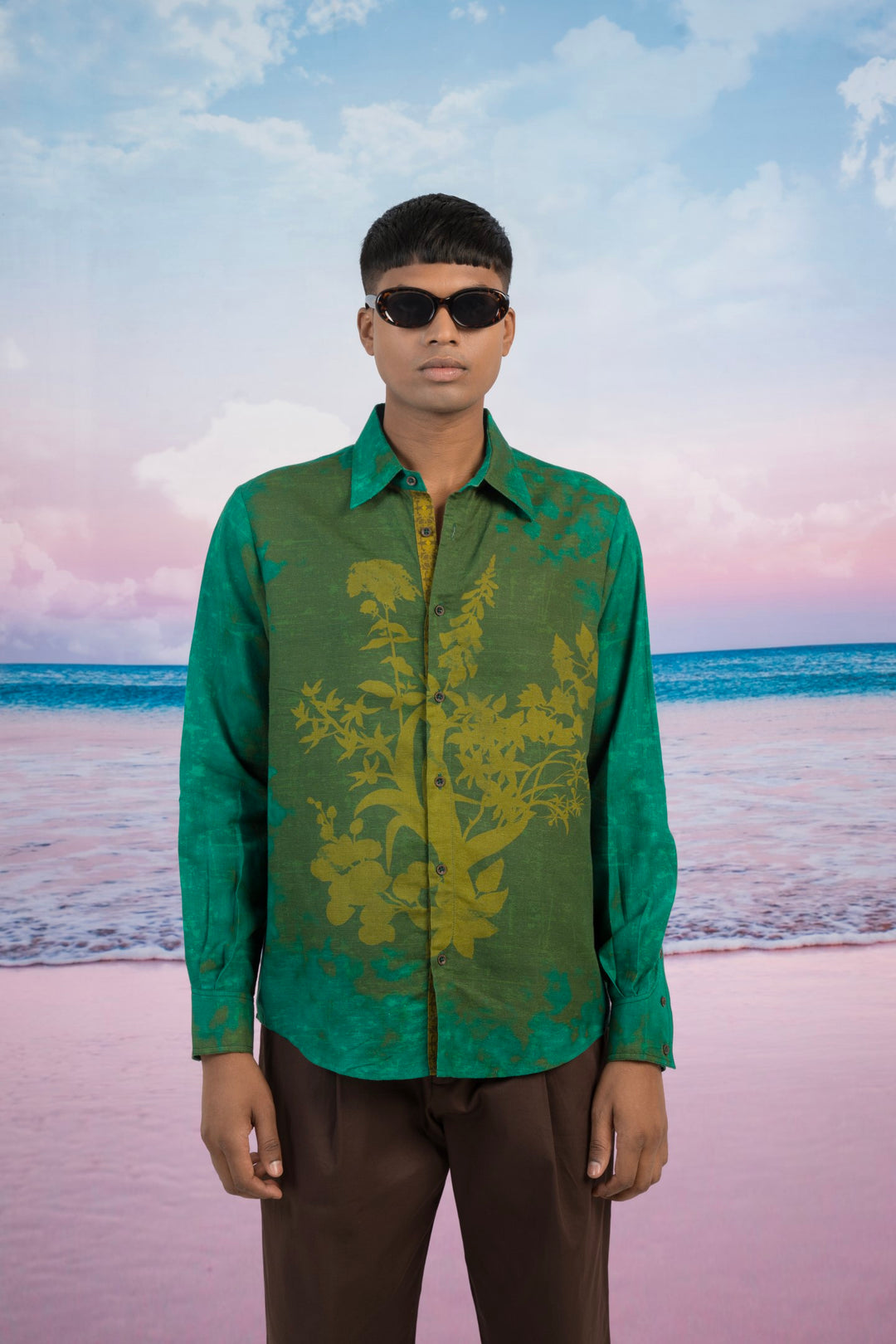 Deep Forest Linen Shirt-Shirts-Siddhartha Bansal