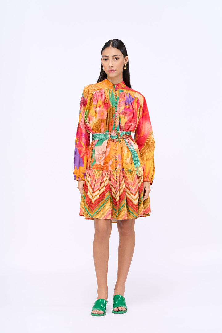 Bed Of Roses Midi Dress-Dresses-Siddhartha Bansal