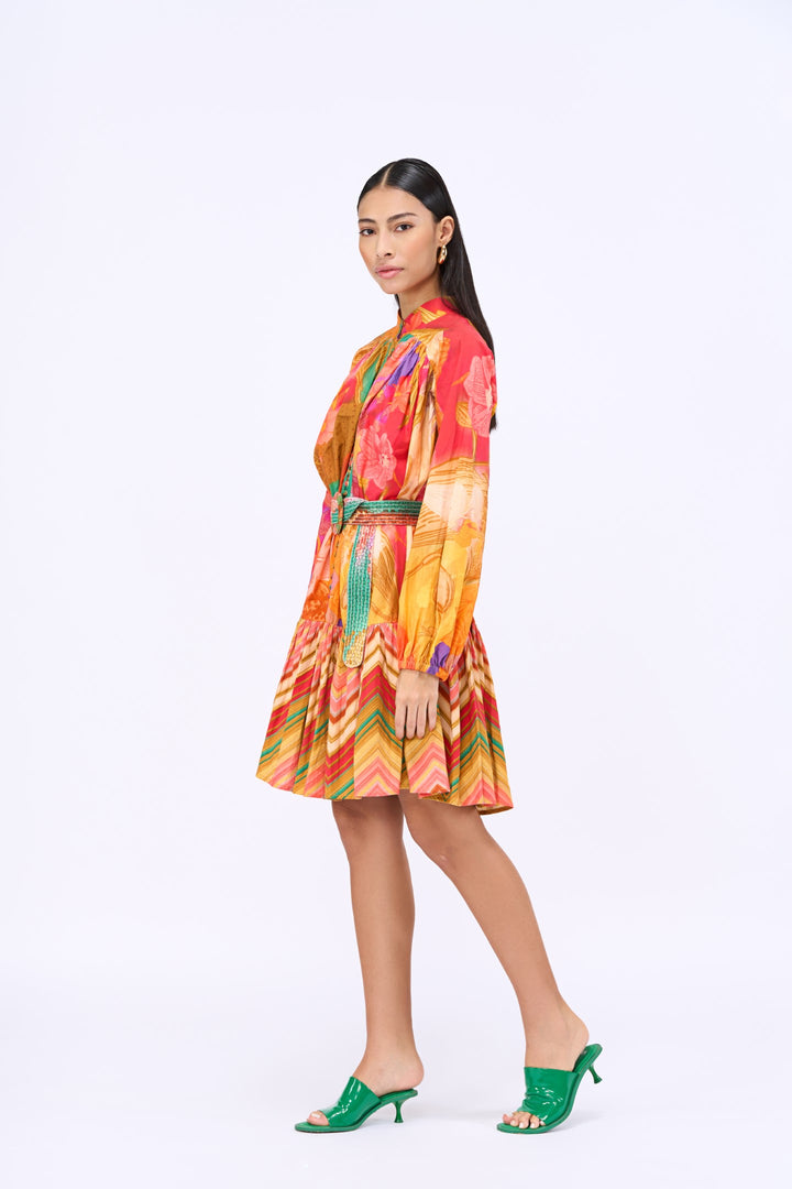 Bed Of Roses Midi Dress-Dresses-Siddhartha Bansal