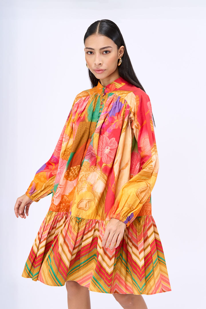 Bed Of Roses Midi Dress-Dresses-Siddhartha Bansal