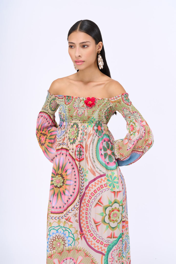 Hold Me Back Off Shoulder Dress-Dresses-Siddhartha Bansal