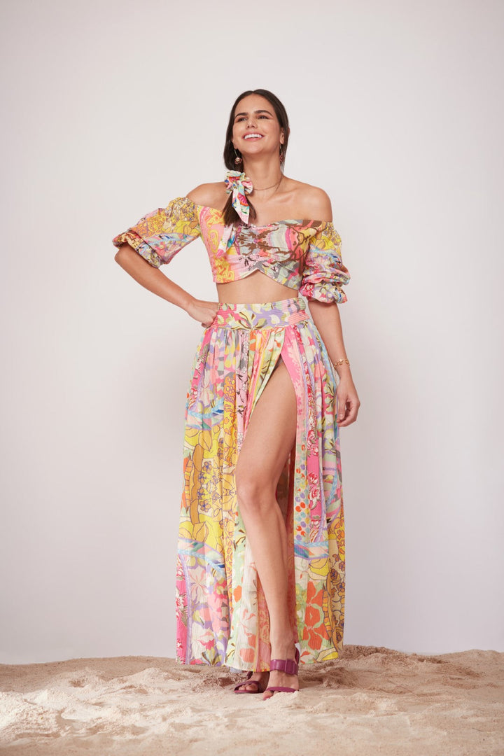 Big Floral Gathered Skirt-Siddhartha Bansal