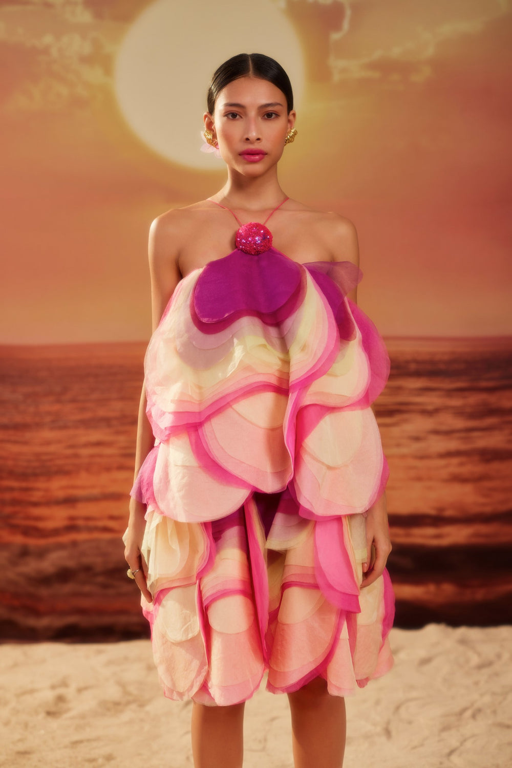 Cherry Blossom Layer Dress-Dresses-Siddhartha Bansal