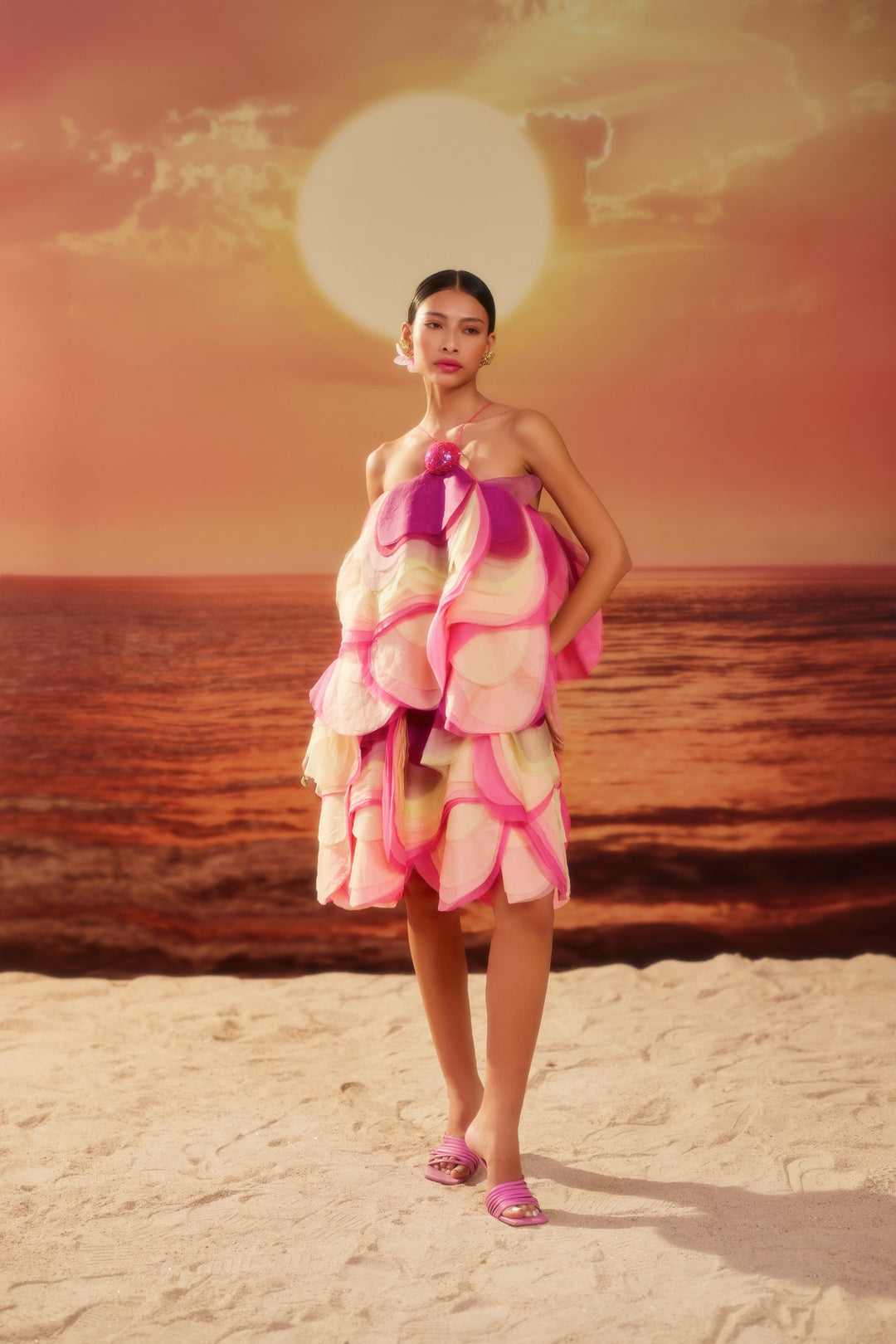 Cherry Blossom Layer Dress-Dresses-Siddhartha Bansal