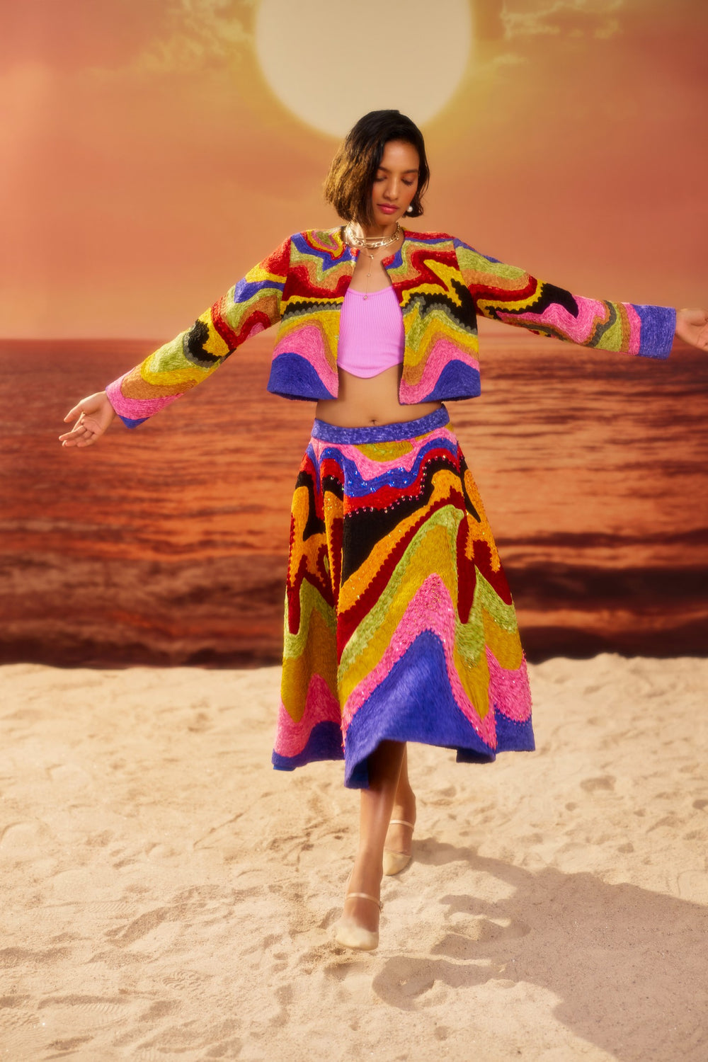 Rainbow Rush Co-ord Set-co-ord set-Siddhartha Bansal