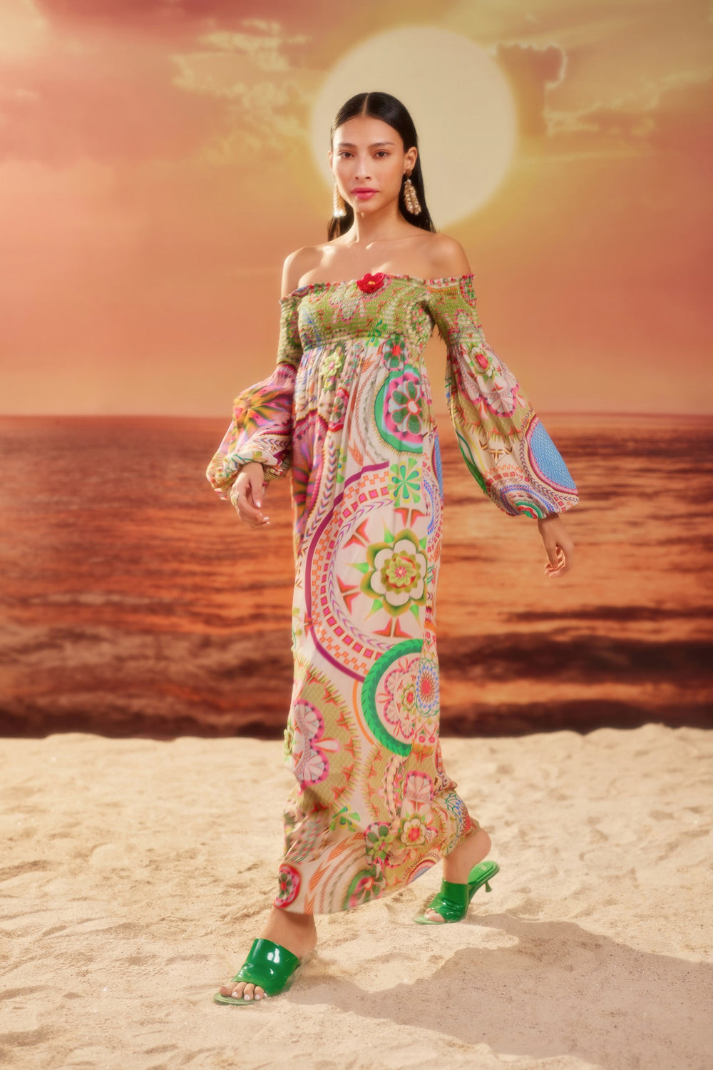 Hold Me Back Off Shoulder Dress-Dresses-Siddhartha Bansal