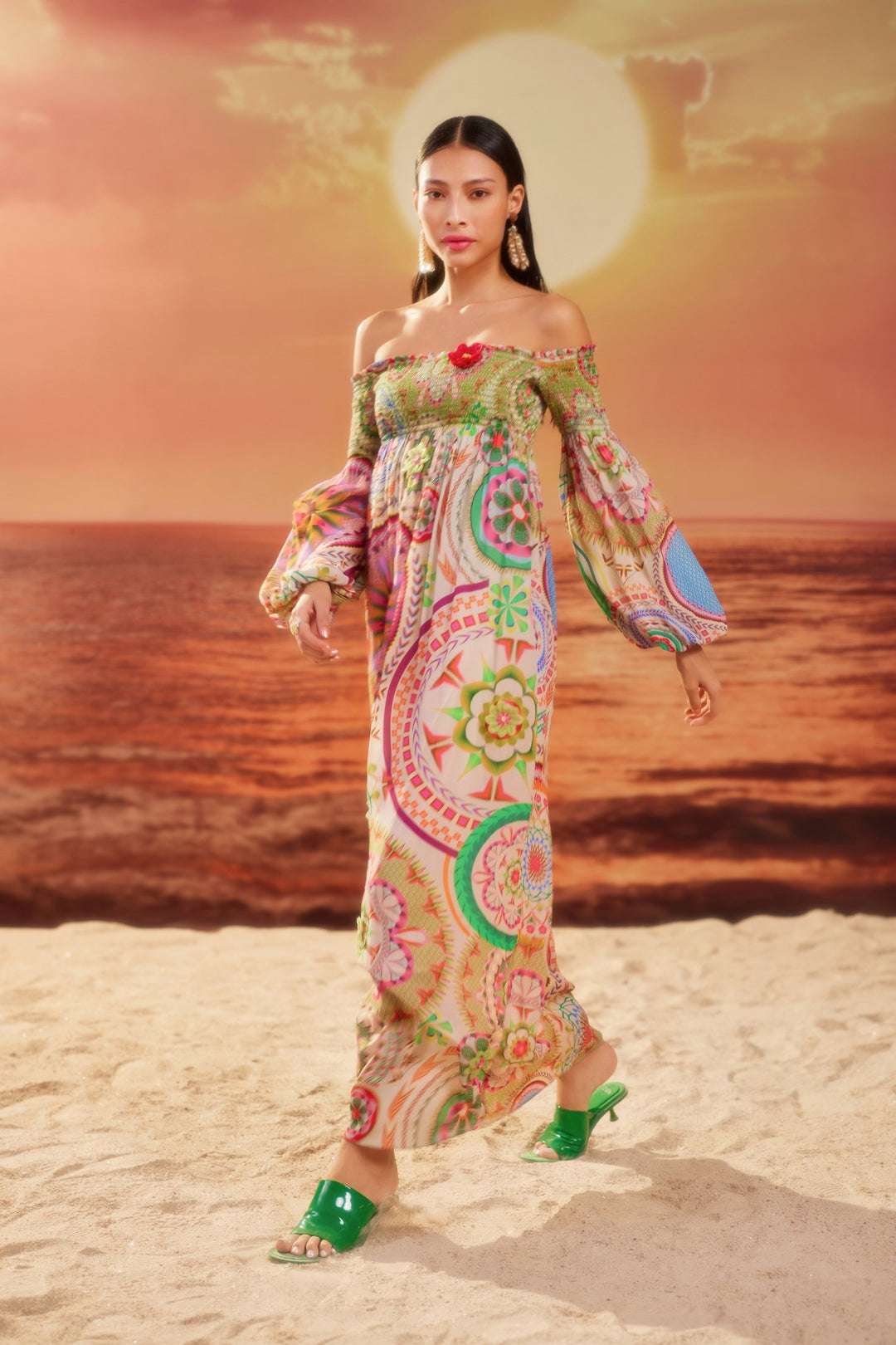 Hold Me Back Off Shoulder Dress-Dresses-Siddhartha Bansal
