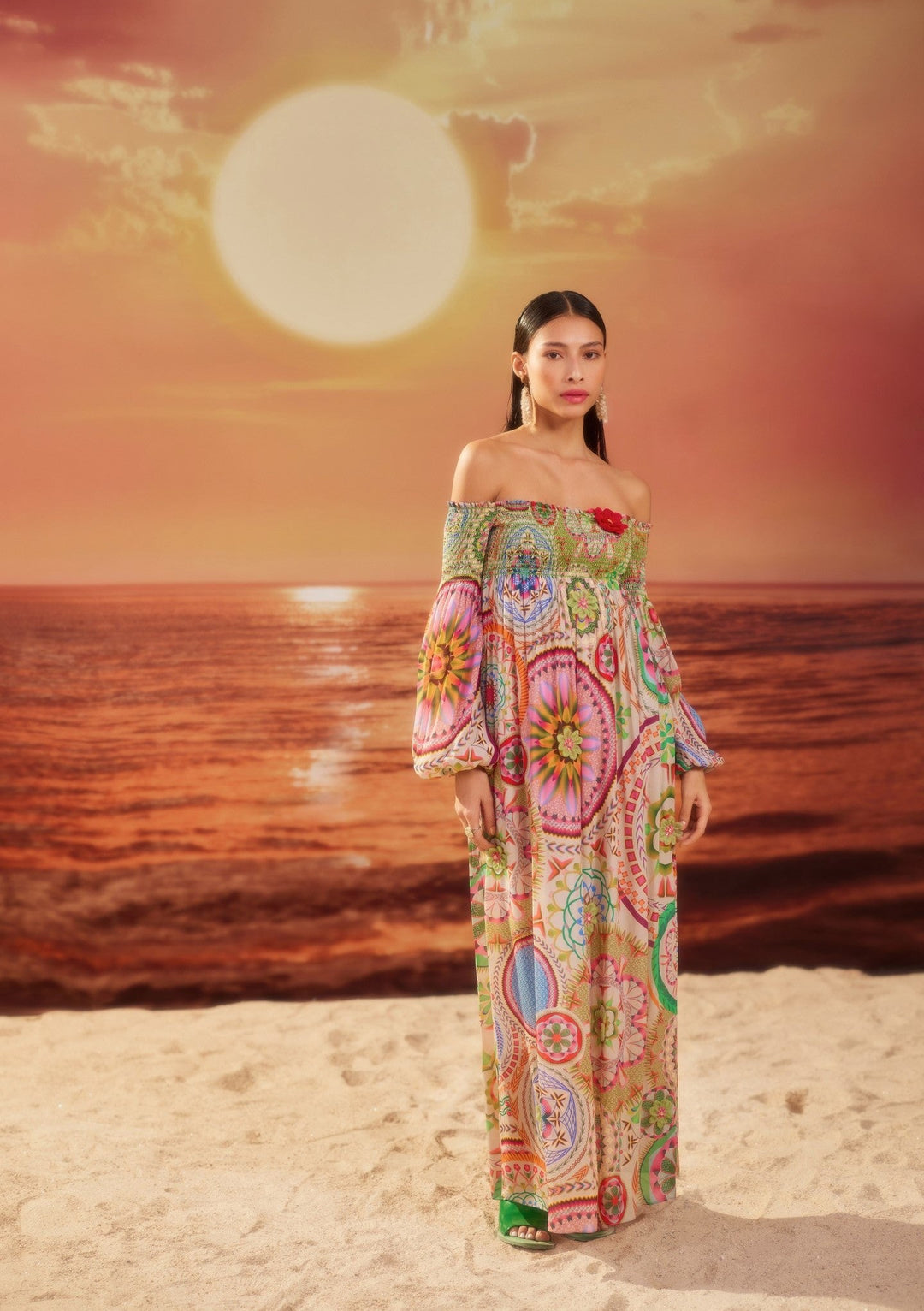 Hold Me Back Off Shoulder Dress-Dresses-Siddhartha Bansal
