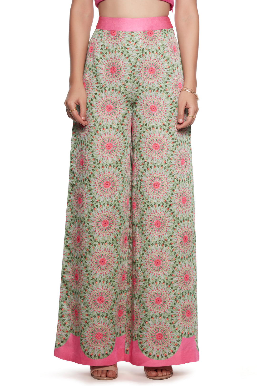 Green And Pink Pant-Pants-Siddhartha Bansal
