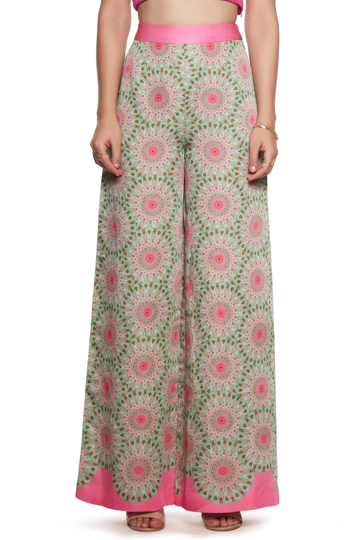 Green And Pink Pant-Pants-Siddhartha Bansal