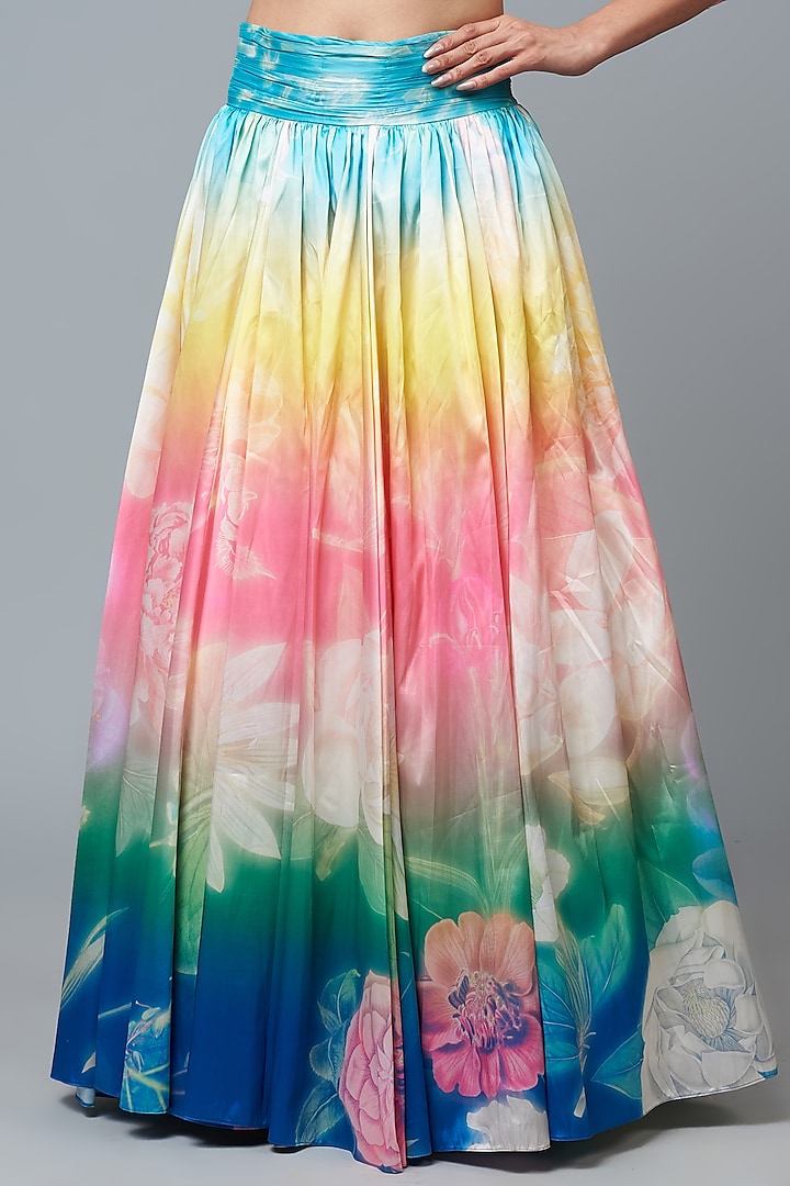 Evening Bloom printed Skirt Set-Siddhartha Bansal