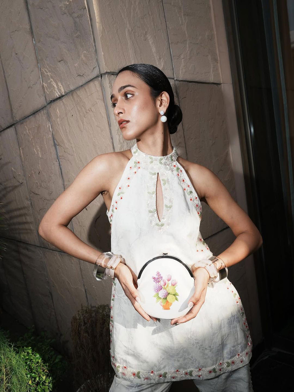 Floral Frame Clutch-Bags-Siddhartha Bansal