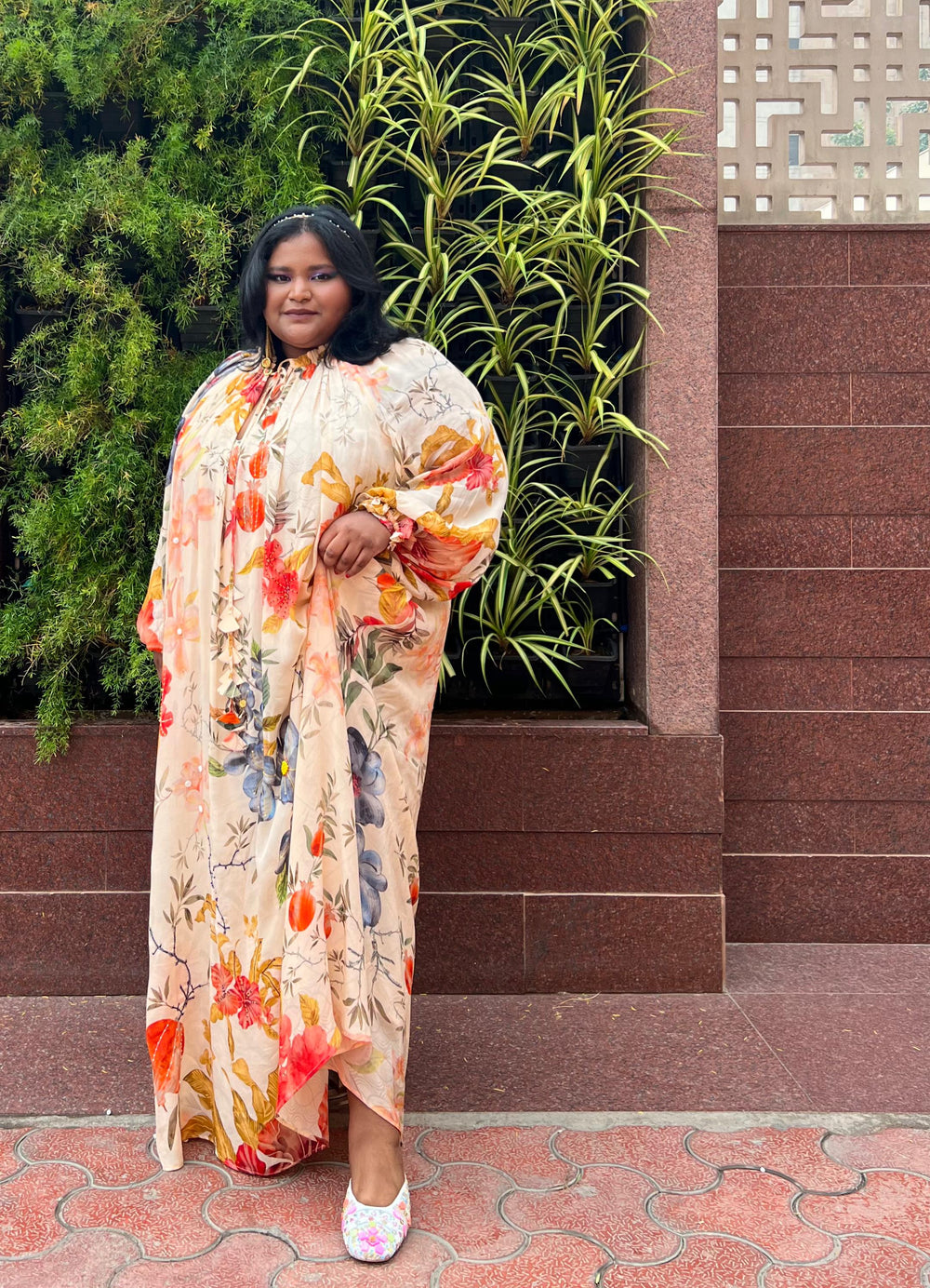 Sobia Ameen In Floral Embroidered Dress-Siddhartha Bansal