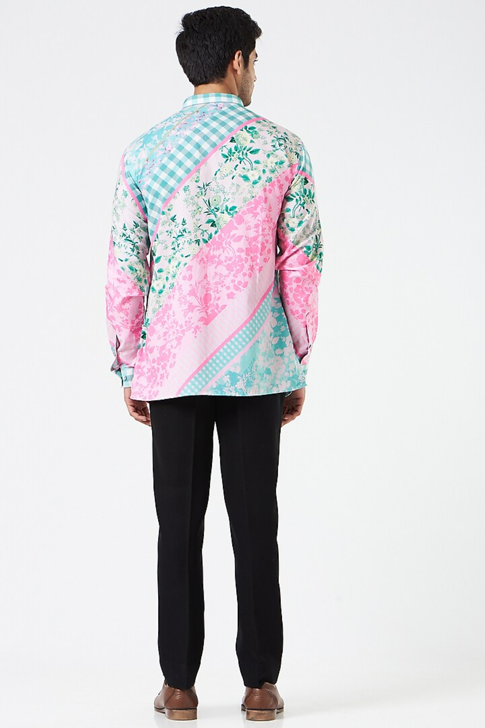 Soft Floral Stripe Candy Shirt-Mens Wear-Siddhartha Bansal