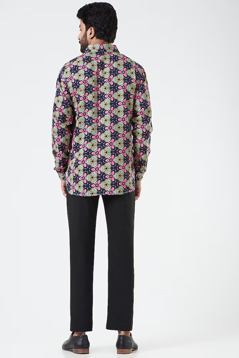 Mystic Grey Signature Kaleidoscope Shirt-Mens Wear-Siddhartha Bansal