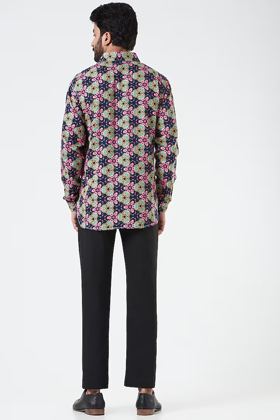 Mystic Grey Signature Kaleidoscope Shirt-Mens Wear-Siddhartha Bansal