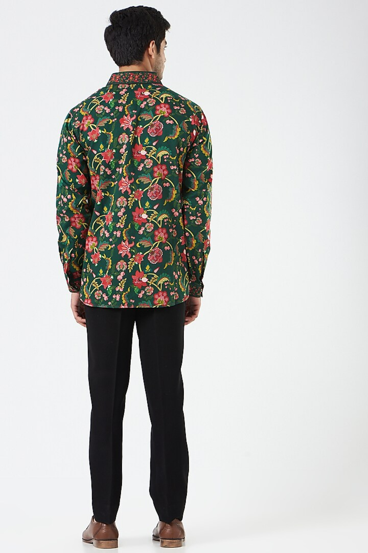 Meadow Green Chintz Shirt-Mens Wear-Siddhartha Bansal