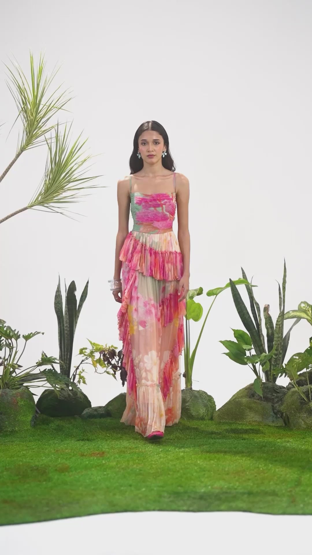 OASIS RUFFLE DRESS